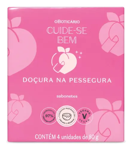 Sabonetes Em Barra Cuide-se Bem Doçura na Pessegura 4x80g