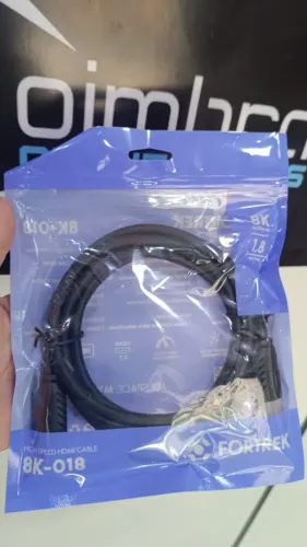 Cabo HDMI 2.1 8K 1,8m Preto 8K-018 Fortrek - Loja Coimbra Computadores Entrega