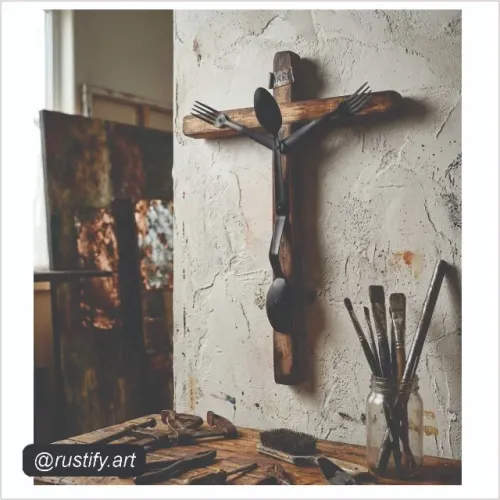 Crucifixo Rústico - Peça única!
