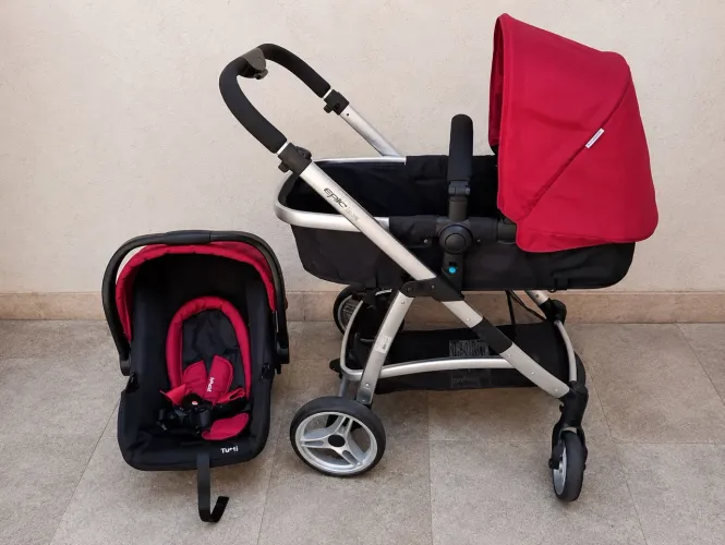 Carrinho+Bebê Conforto Epic Lite DUO Vermelho - Infanti