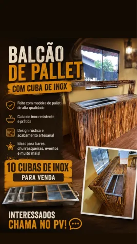 Balcão + caixa em paletes