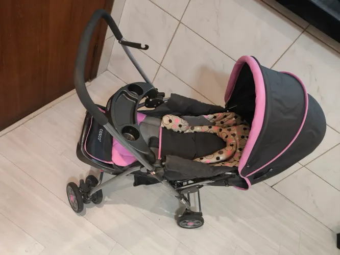 Carrinho de Bebê Travel System Reverse da Cosco Rosa