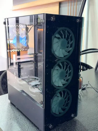 Kit Upgrade Gamer - Placa A520 + Gabinete c/ 8 Fans + Air Cooler
