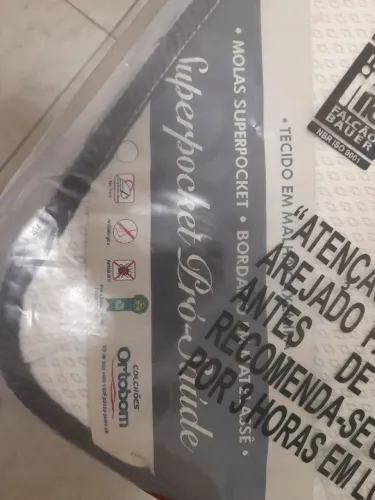 Cama box ortobom pró-saúde semi nova colchão molas