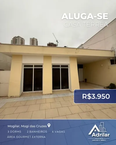 Térrea para aluguel tem 150 metros quadrados com 3 quartos em Vila Mogilar - Mogi das Cruz
