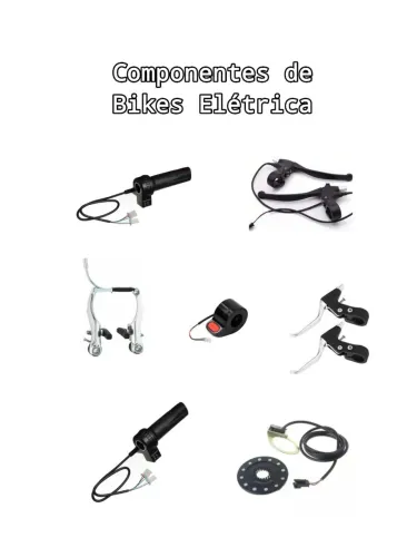 Freio, acelerador, sensor de P.A.S, equipamentos de bike