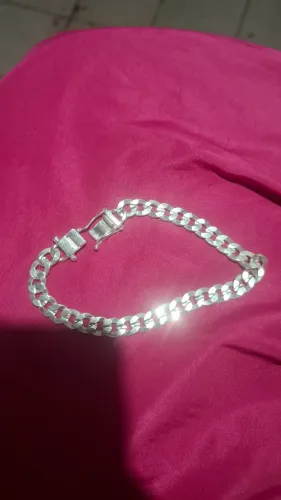 Pulseira de prata 9mm fecho gaveta.