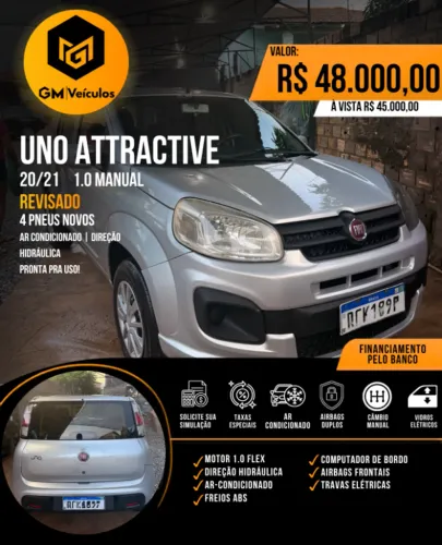 Fiat Uno Attractive 1.0 EVO Fire Flex 8V 5P 2021