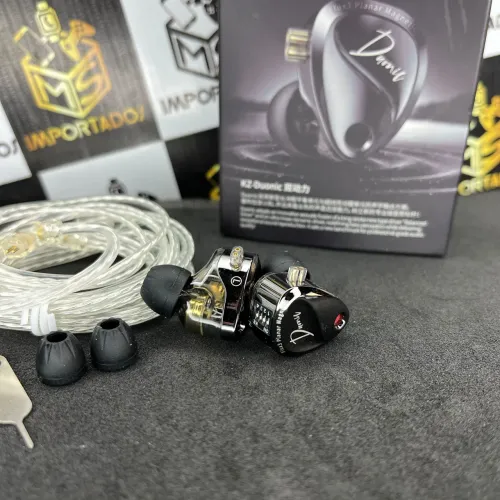 Fone KZ DUONIC TUNING - Híbrido Planar + Dinâmico com Ajuste de Som