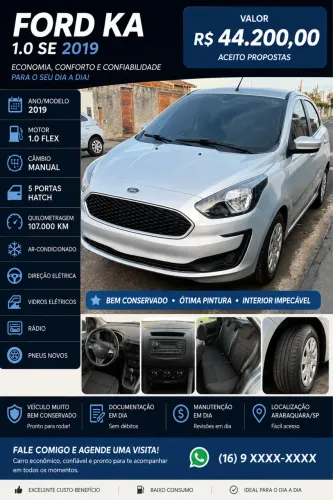 Ford KA 1.0 Se/se Plus Tivct Flex 5P 2019