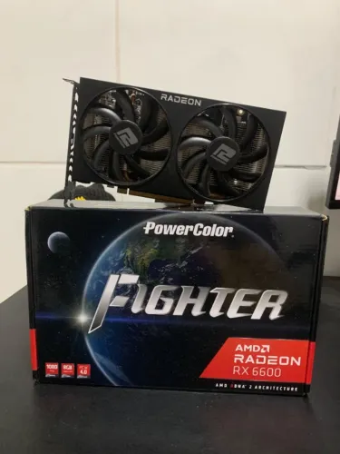 Placa de Video PowerColor Radeon RX 6600 Fighter, 8GB, GDDR6(NÃO DA VIDEO)Com NF