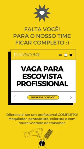 Vagas para Salão de Beleza Fast Escova 