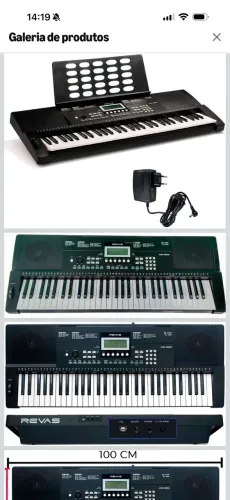 Kit Teclado Musical Roland Revas Kb-330 Bivolt Com Suporte