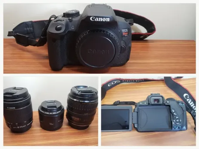 Câmera Canon T5i + 3 Lentes