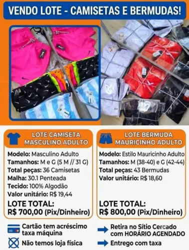LOTE de roupas NOVAS para Lojistas.