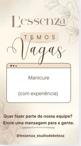 Vagas para manicures.