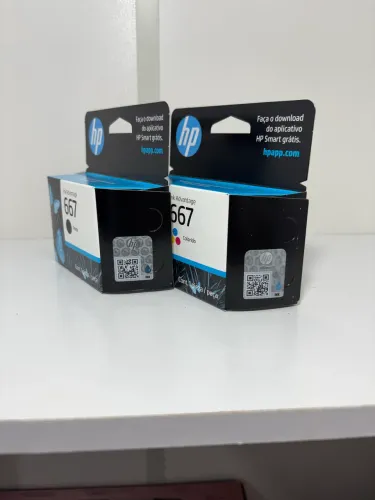 Kit Cartucho de Tinta HP 667 Original Preto e Colorido para HP DeskJet Ink Advantage