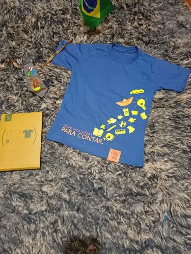 Kit camisa ? crer para ver & gravata junina tamanho 6- 8 anos 