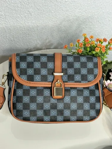 Bolsa Transversal Xadrez Alça Gorgurão Feminina 