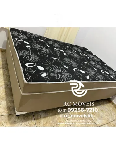 Cama Box Casal OrthoBox com Colchão de Molas Ensacadas - Conforto Superior