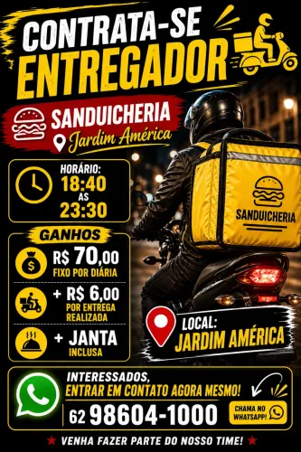 Contrata-se entregador