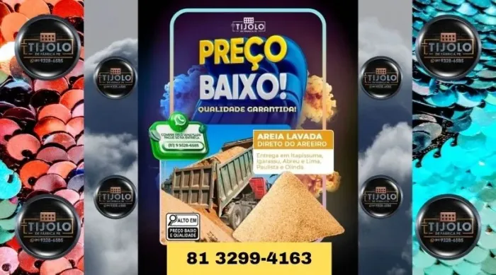 areia miritiba com entrega rápida 