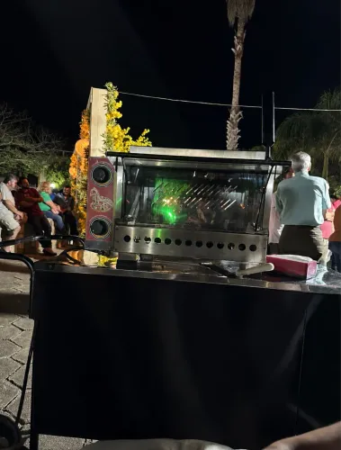 Carrinho de pizza com forno a gás