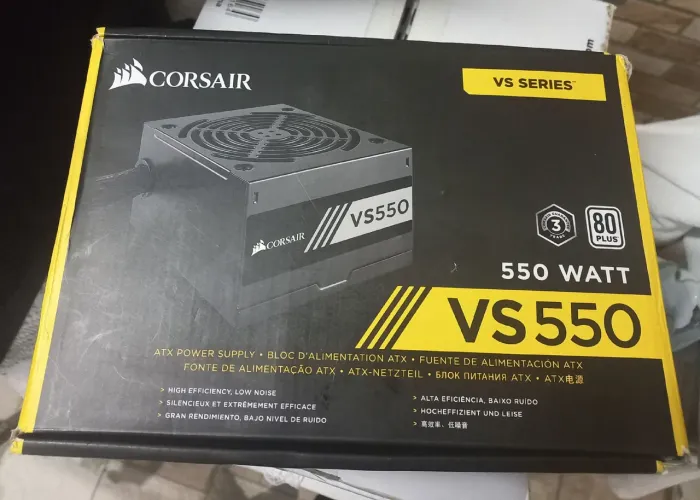 Fonte Gamer Corsair 550W 80 Plus / Garantia