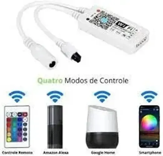 Controlador Fita Led Rgb 5050 Wifi Alexa E Google Home