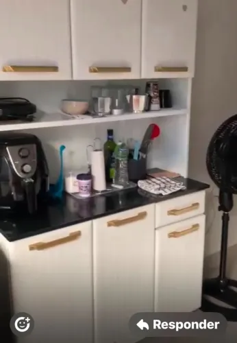 Armário de cozinha, Branco com 6 portas e 1 gaveta, Novíssimo