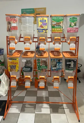 Vendo Expositor de Ração Durapet com 10 Dispenser