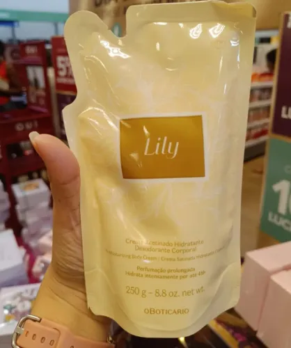 Creme acetinado Lily Refil. Hidratante o Boticario. Original e lacrado.