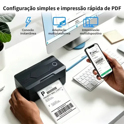 Impressora termica Coibeu para etiquetas USB e Bluetooth NOVA NA CAIXA. 
