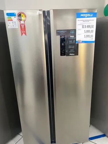 OCASIÃO/ PARCELO Geladeira Philco Eco Inverter PRF533l Frost Free Side by Side 437 Litros