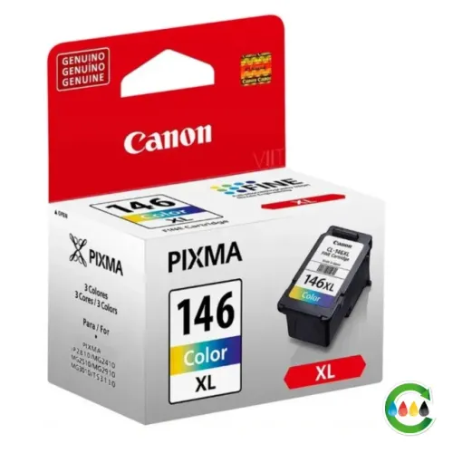 Cartucho de tinta para impressora Canon, modelo 146, Colorido