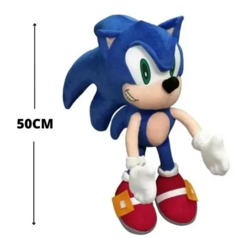 BONECO SONIC 50CM DE PELÚCIA / NOVO