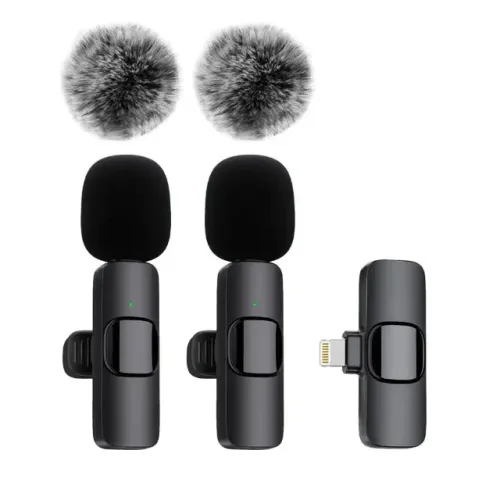 Microfone Sem Fio Gravação De Vídeo De Áudio Mini Mic Para iPhone iPad Live Gaming