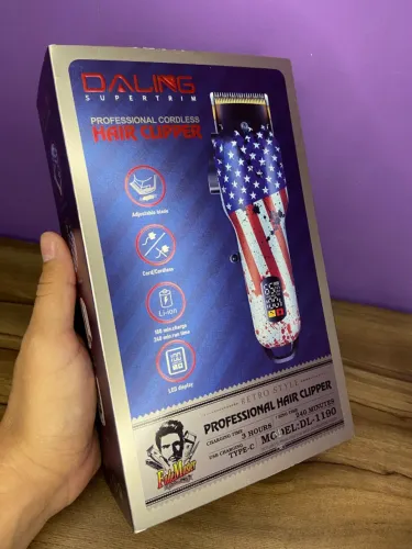 Máquina de Cortar Cabelo Profissional sem Fio Estilo Retrô Americana - LFJ-1190 LEON GTS a