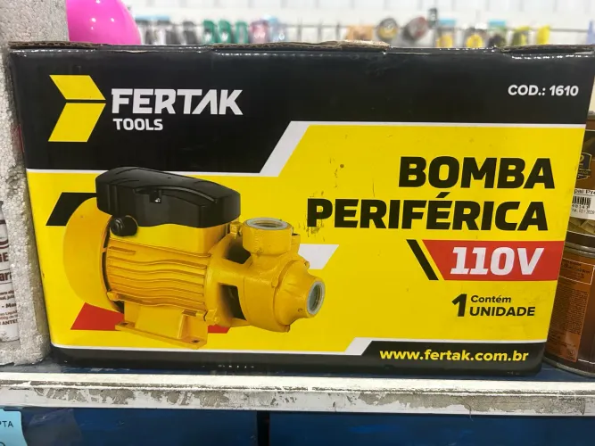 Bomba Periférica Fertak 1/2 CV 110V Nova na Caixa