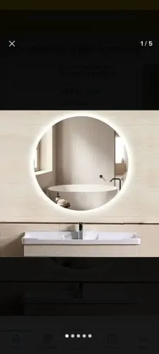 Espelho redondo 55cm com led
