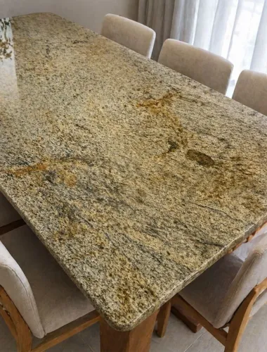 Pedra de granito, imagem ilustrando como seria em uma mesa 