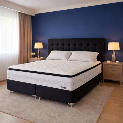 Cama Box Queen Dunas Bonno Colchões (Base bipartida + colchão c/ molas ensacadas)