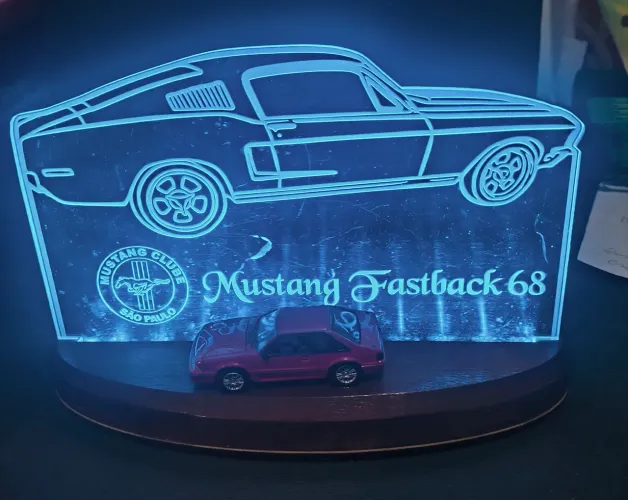 Mustang Club Letreiro de Led