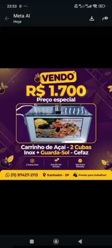 Carrinho de açaí 