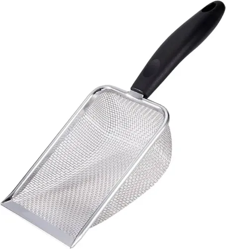 Pá Higiênica para Caixa de Areia de Gatos em Aço Inox  gato Persa 