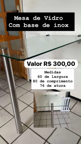 Mesa de vidro(parede)
