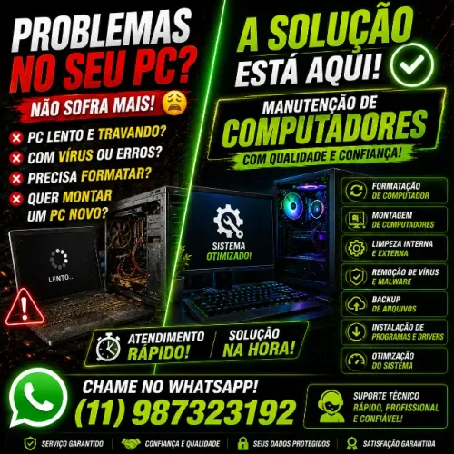 FORMATAÇÃO E MANUTENÇÃO DE COMPUTADORES