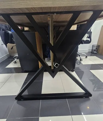 ?Par de Pés de Mesa Industrial Modelo A - Metalon Resistente (75x60cm)