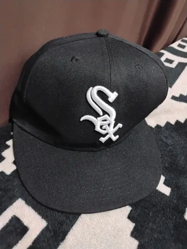 Boné Aba Reta New Era 59fifty Chicago White Sox Preto Branco 