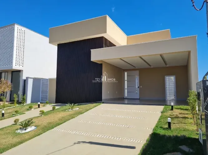 Casa térrea com 3 suítes plenas, no condomínio terras alpha 1, Senador Canedo-GO.